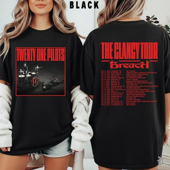 Pilotss The Clancy Tour Double Sided T-Shirt, Unisex Alternative Rock Fan Gift