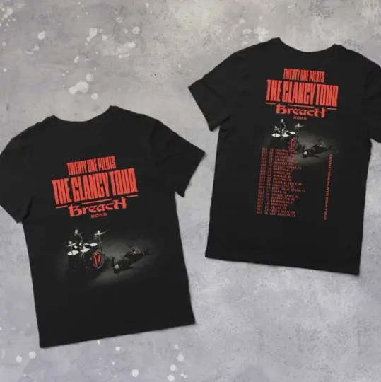 Discover Pilotss Band The Clancy Tour Breach Double Sided T-Shirt 2025