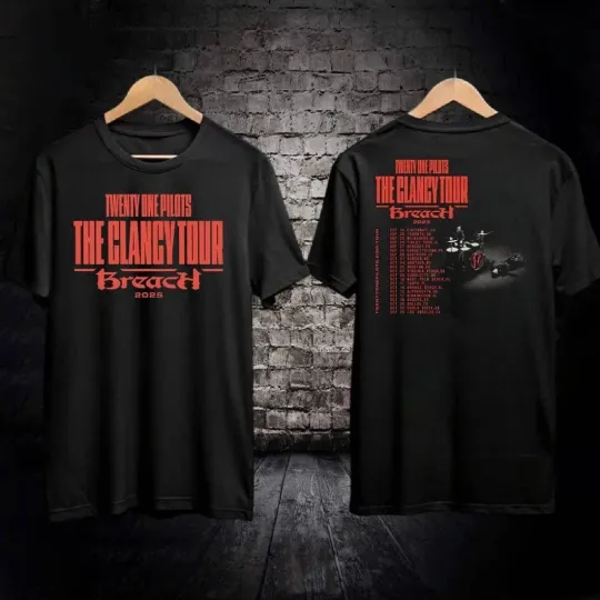 Discover Pilotss band The Clancy Tour Breach 2025 Tour T-shirt
