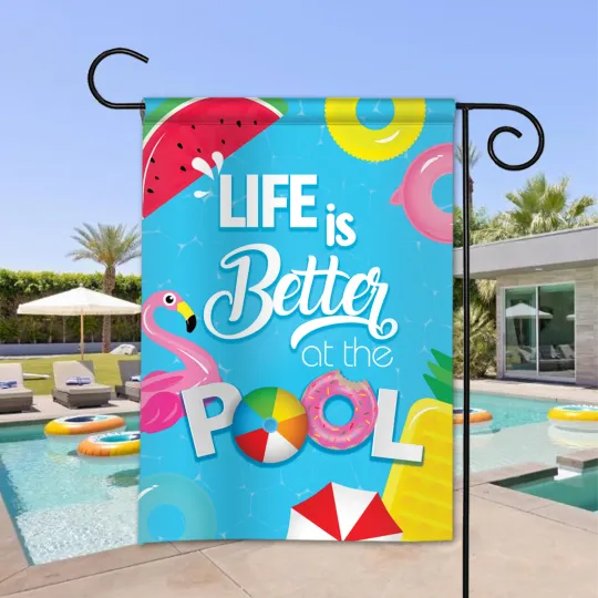 Discover Welcome To Our Pool Flag, Summer Swimming Pool Flag Decor