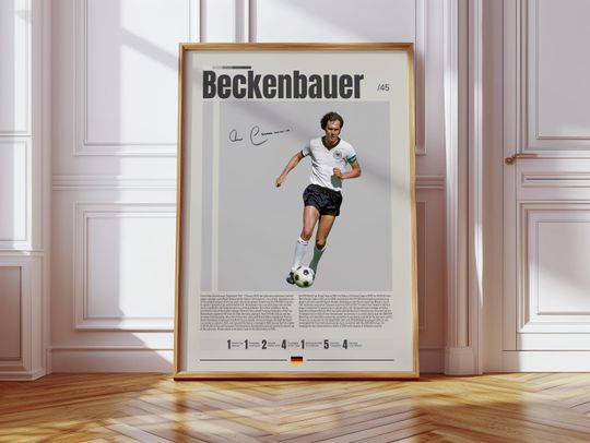 Discover Franz Beckenbauer Poster, German Footballer Poster, Soccer Gifts, Sports Poster, Football Poster, Soccer Wall Art, Sports Bedroom Posters