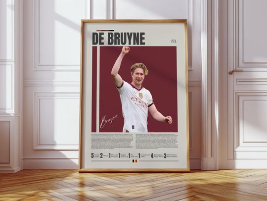 Discover Kevin De Bruyne Poster, Manchester City Poster, Soccer Gifts, Sports Poster, Football Player Poster, Soccer Wall Art, Sports Bedroom Posters