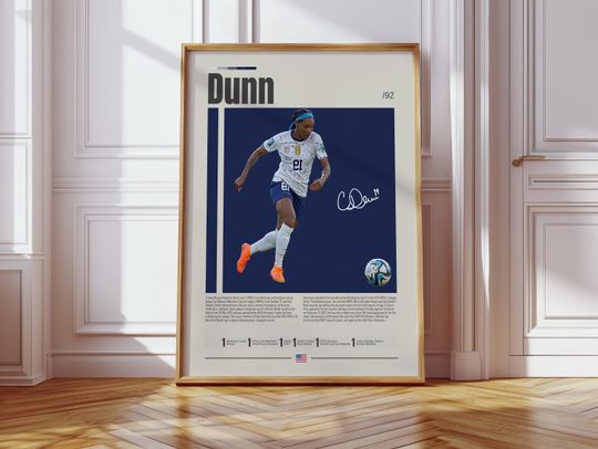 Discover Crystal Dunn Poster, USWNT Poster, Portland Thorns Poster, Sports Poster, Football Player Poster, Soccer Wall Art, Sports Bedroom Posters