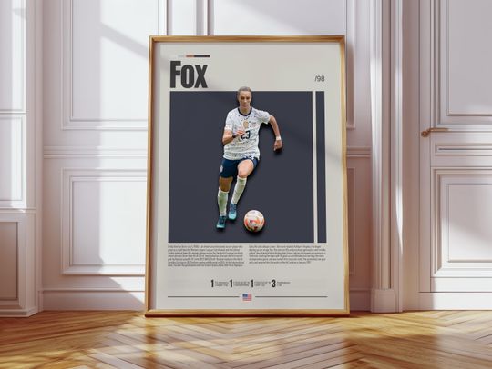 Emily Fox Poster, Womens Soccer, Sports Poster, Football Player Poster
