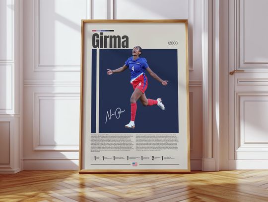 Discover Naomi Girma Poster, Women's Soccer Player, Sports Poster, Football Player Poster, Soccer Wall Art, Sports Bedroom Posters