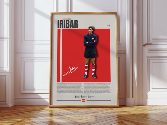 Discover Jose Angel Iribar Poster, Athletic Bilbao, Soccer Gifts, Sports Poster, Football Player Poster, Soccer Wall Art, Sports Bedroom Posters