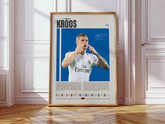 Discover Toni Kroos Poster, Real Madrid Poster, Soccer Gifts, Sports Poster, Football Player Poster, Soccer Wall Art, Sports Bedroom Posters