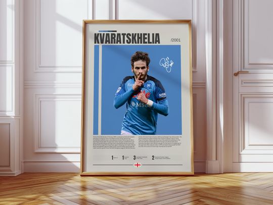 Discover Khvicha Kvaratskhelia Poster, SSC Napoli Print, Soccer Gifts, Sports Poster, Football Player Poster, Soccer Wall Art, Sports Bedroom Posters