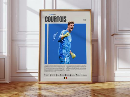 Discover Thibaut Courtois Poster, Real Madrid Poster, Soccer Gifts, Sports Poster, Football Player Poster, Soccer Wall Art, Sports Bedroom Posters
