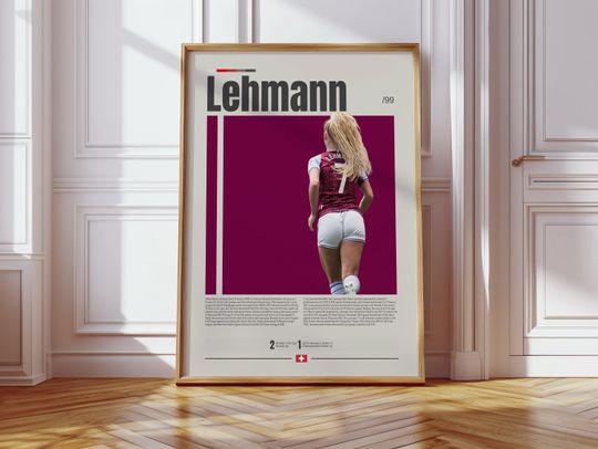 Discover Alisha Lehmann Poster, USWNT Poster, Aston Villa Poster, Sports Poster, Football Player Poster, Soccer Wall Art, Sports Bedroom Posters