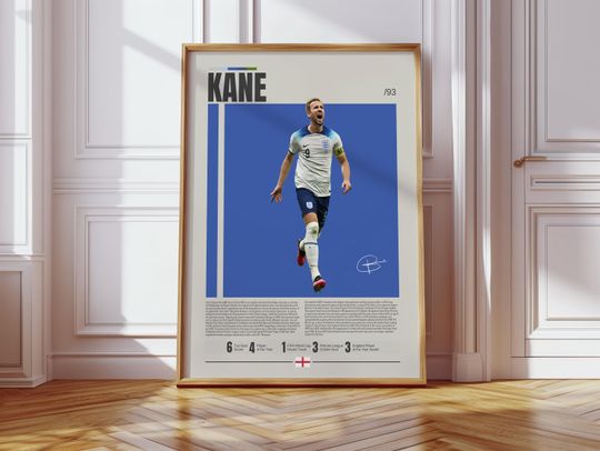 Discover Harry Kane Poster, Tottenham Hotspur Poster, Soccer Gifts, Sports Poster, Football Player Poster, Soccer Wall Art, Sports Bedroom Posters