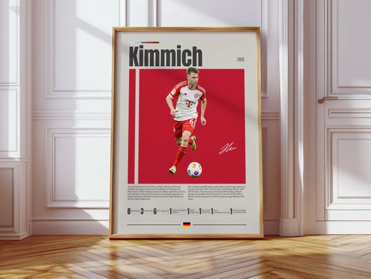 Discover Joshua Kimmich Poster, Bayern Munich Poster, Soccer Gifts, Sports Poster, Football Player Poster, Soccer Wall Art, Sports Bedroom Posters