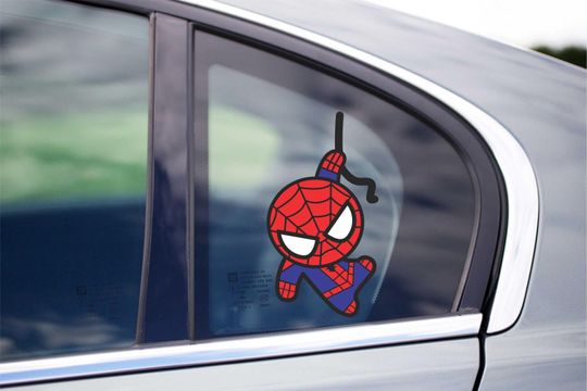 Discover Cute Spidey Spider-Man Hanging Peekaboo Vinyl Wall Decal for Kids Room