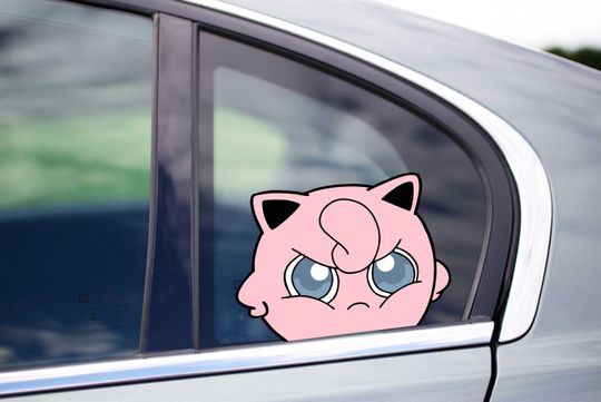 Discover Cute Jiggly Puff Peeking Peekabo Anime Wall Decal Vinyl Sticker for RV Windows