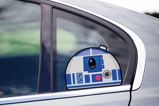 Discover R2-D2 Droid Robot Peek Window Wall Vinyl Decal Sticker Star Wars Video Games