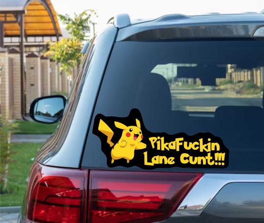 Discover Cool Pika RV Wall Decal, Car Truck SUV Van Bumper Window Sticker, Funny Road Rage JDM Car Decor