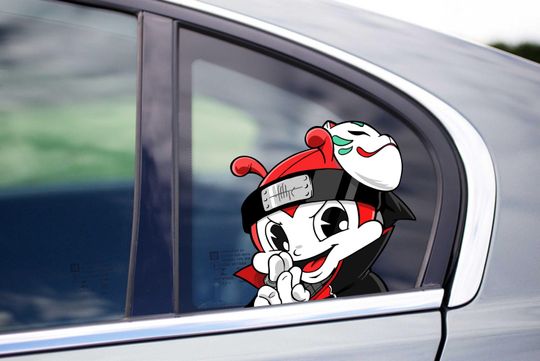 Jollibee Akatsuki Villain Peeking Vinyl Bumper Window Decal Philippines Food Spaghetti Wall Art