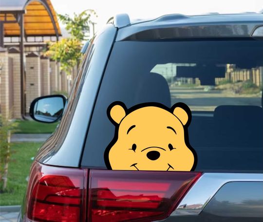 Discover Cute Winnie-the-Pooh Peekaboo Window Vinyl Decal Disney Bear Wall Art