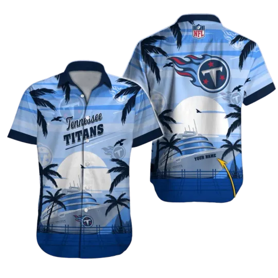 Personalized Tennessee Football Sunset Cruise Hawaiian Shirt, Gift for Fan