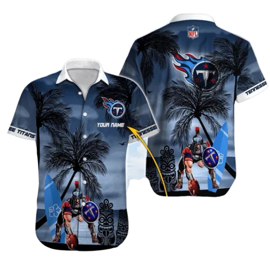 Personalized Tennessee Football Tiki Warrior Hawaiian Shirt, Gift for Fan