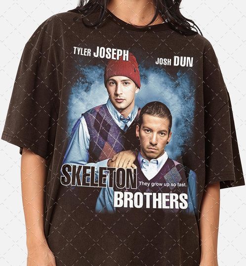 Discover Limited Skeleton Brothers T-Shirt, Tyler Joseph & Josh Dun Unisex T-Shirt, Pilotss band Band T-Shirt for Men and Women