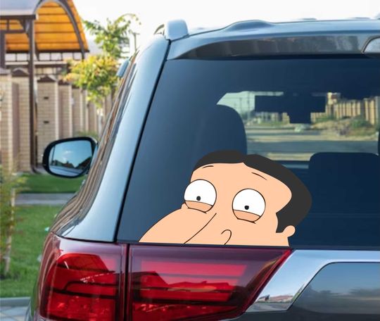 Discover Glenn Quagmire Peeking Window Vinyl Decal - Family Guy Cartoon Wall Art