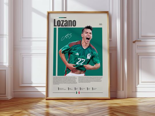 Discover Hirving Lozano Poster, Mexico Footballer Print, Soccer Gifts, Sports Poster, Football Player Poster, Soccer Wall Art, Sports Bedroom Posters