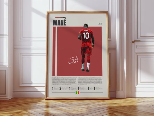 Discover Sadio Man Poster, Bayern Munich Poster, Soccer Gifts, Sports Poster, Football Player Poster, Soccer Wall Art, Sports Bedroom Posters