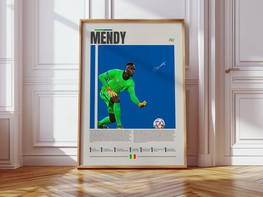 Discover douard Mendy Poster, Chelsea Poster, Soccer Gifts, Sports Poster, Football Player Poster, Soccer Wall Art, Sports Bedroom Posters
