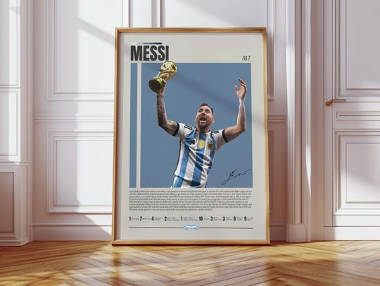 Discover Lionel Messi Poster, Argentina Soccer Print, Soccer Gifts, Sports Poster, Football Player Poster, Soccer Wall Art, Sports Bedroom Posters