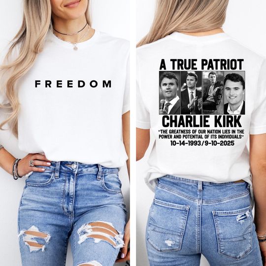 Charlie Kirk Freedom T-Shirt Unisex Justice for Charlie Kirk