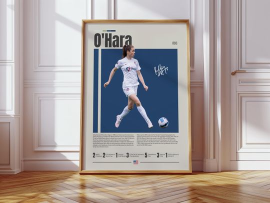 Discover Kelley O'Hara Poster, Womens Soccer, Sports Poster, Football Player Poster, Soccer Wall Art, Sports Bedroom Posters, Minimalist Poster