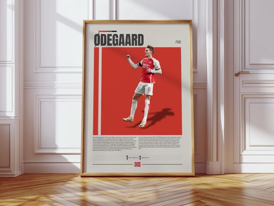 Discover Martin degaard Poster, Arsenal FC Poster, Soccer Gifts, Sports Poster, Football Player Poster, Soccer Wall Art, Sports Bedroom Posters