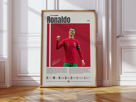 Discover Cristiano Ronaldo Poster, Real Madrid Poster, Soccer Gifts, Sports Poster, Football Poster, Soccer Wall Art, Sports Bedroom Posters