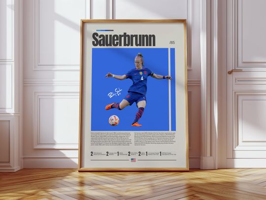 Discover Becky Sauerbrunn Poster, USWNT Poster, Soccer Gifts, Sports Poster, Football Player Poster, Soccer Wall Art, Sports Bedroom Posters