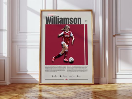 Discover Leah Williamson Poster, WSL Poster, Arsenal Poster, Sports Poster, Football Player Poster, Soccer Wall Art, Sports Bedroom Posters
