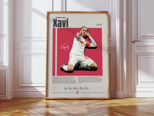 Discover Xavi Simons Poster, RB Leipzig Poster, Soccer Gifts, Sports Poster, Football Player Poster, Soccer Wall Art, Sports Bedroom Posters