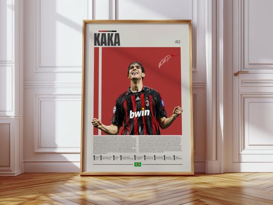 Discover Kaka Poster, AC Milan Poster, Soccer Gifts, Sports Poster, Football Player Poster