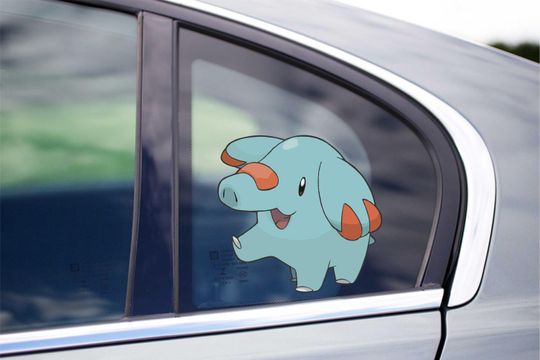 Phanpy elephant Peeking Peek Peekabo Peekers Bumper Window Vinyl Decal Anime Kids Cartoon Stickers