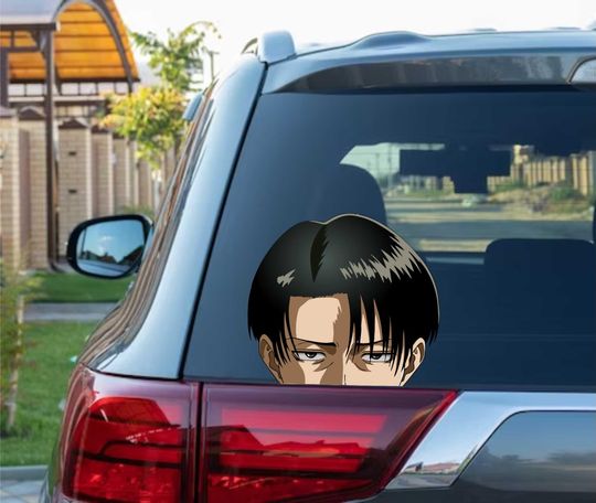 Levi Fighter Peeking Peek Peekabo Peekers Bumper Window Vinyl Decal Cool Anime Stickers