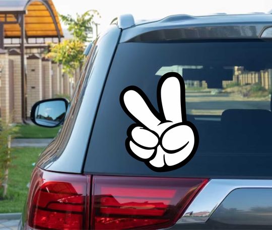 JDM Peace Sign Bumper Window Vinyl Decal Funny Stickers Reddit LOL