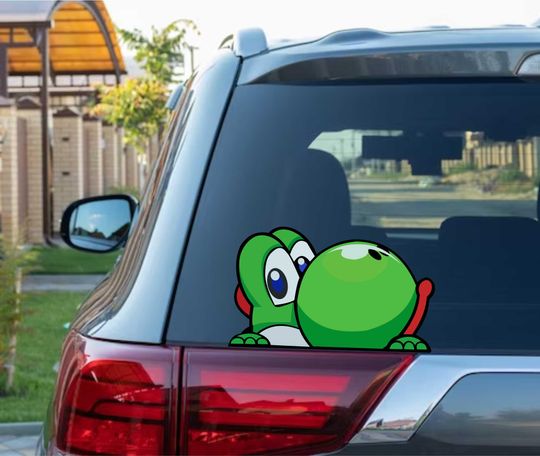 Discover Yoshi Peeking Peek Peekabo Peekers Bumper Window Vinyl Decal Anime Kids Cartoon Video Game Stickers