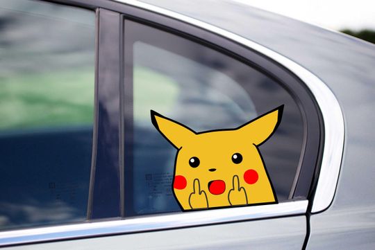 Discover meme Middlefinger Peeka Peeking Peek Peekabo Peekers Bumper Window Vinyl Decal Anime Cool Glasses Stickers