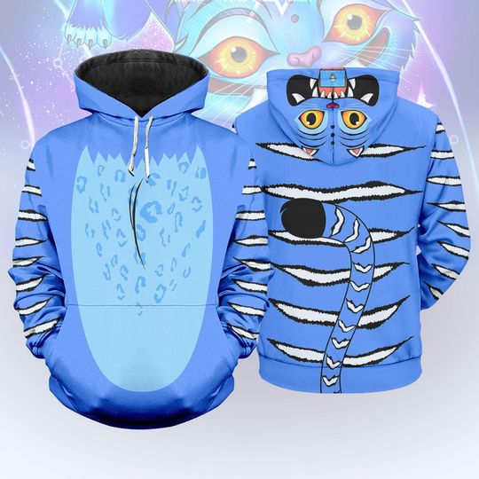 Derpy Tiger Costume Hoodie, Kpop Demon Hunters Costume Hoodie, Costume Tiger Hoodie, Huntrix Kpop Movie Cosplay Outfits