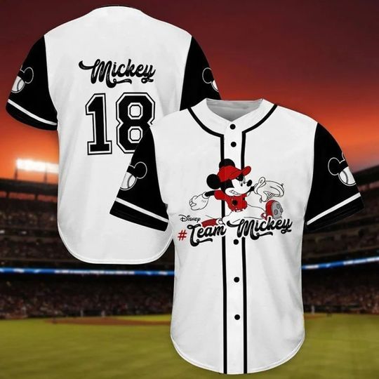 Mickey Mouse Baseball Jersey Boys and Girls Family Disney Baseball Jersey