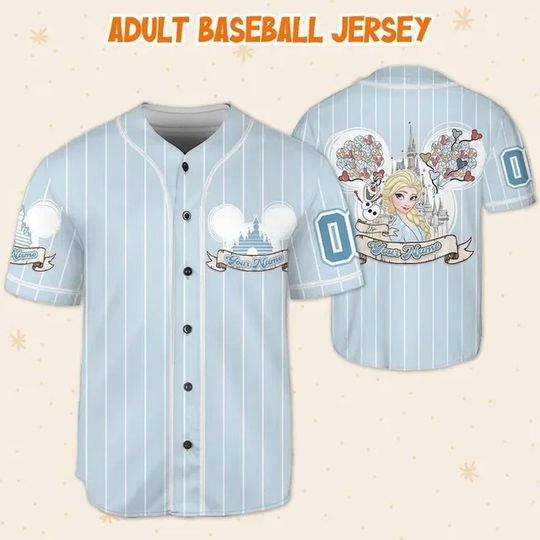 2025 Customized Disney Princess Elsa Baseball Jersey