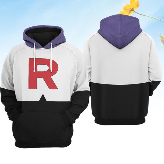 Discover Jessie Team Rocket Costume Hoodie, Cartoon Villain Cosplay Hoodie For Fans, Gamer Love Hoodie For Women, Halloween Costume For Fan