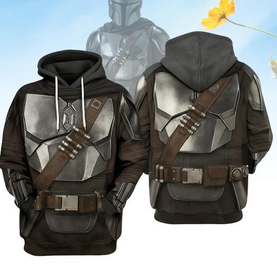 Discover The Mandalorian Costume Hoodie, Star Wars Cosplay Hoodie For Adults, Star Wars Fan Cosplay Hoodie For Him, Disney Movie Hoodie