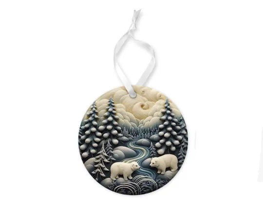 Discover Polar Bear Ceramic Christmas Ornament