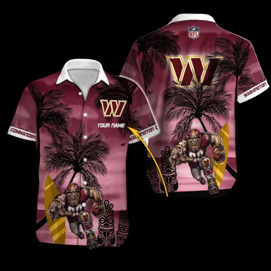 Discover Personalized Washington Commanders Island Summer Aloha Unisex Hawaiian Shirt